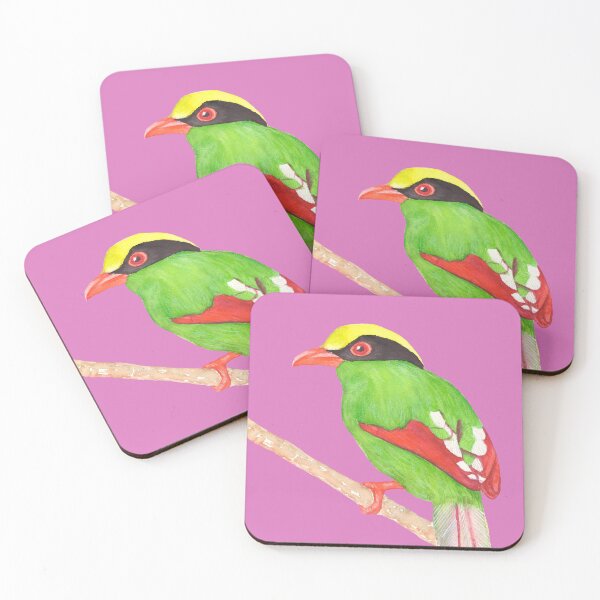 Item preview, Javan Green Magpie bird watercolour painting designed and sold by art-elodie-g.