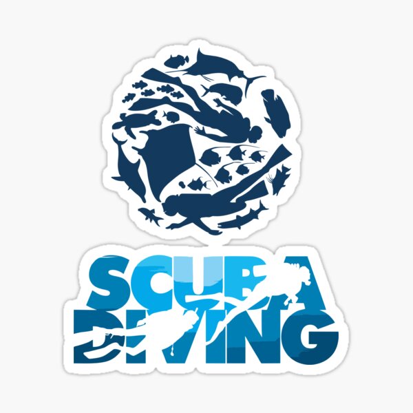scuba diving Pegatina