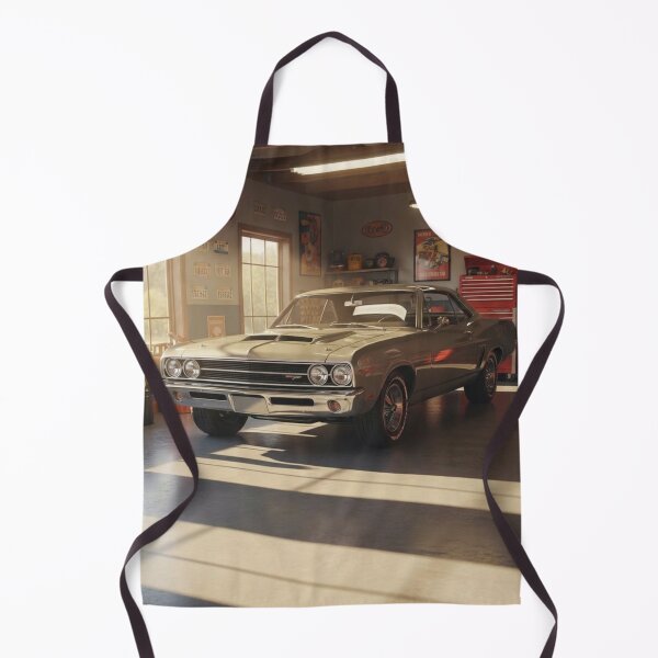 Item preview, Golden Hour Garage - Realistic Classic American Muscle Car Art designed and sold by HappySproutArt.