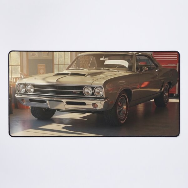 Item preview, Golden Hour Garage - Realistic Classic American Muscle Car Art designed and sold by HappySproutArt.