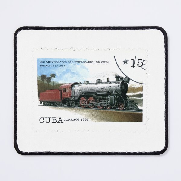 Item preview, Cuba Correos 1910-13 Train Railway Postage Stamp designed and sold by red-amber65.