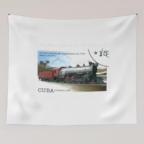 Item preview, Cuba Correos 1910-13 Train Railway Postage Stamp designed and sold by red-amber65.