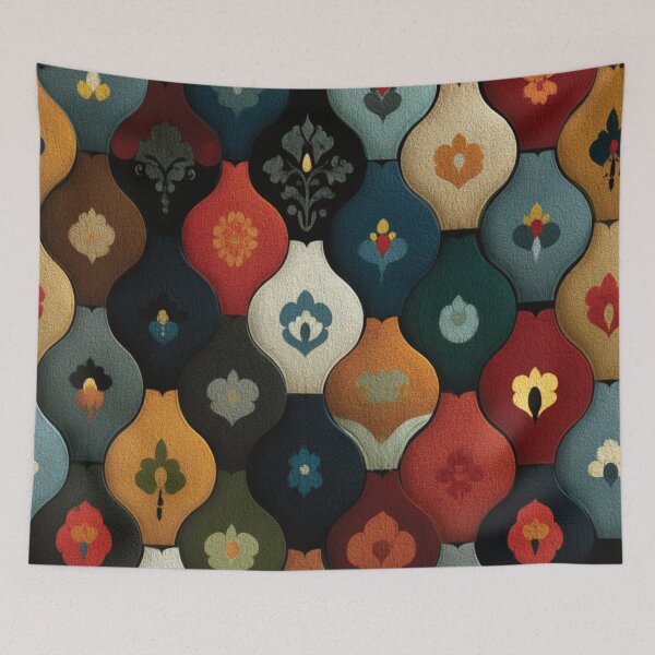 Item preview, Textured Colorful Moroccan Folk Art Pattern designed and sold by DGtaLrtcom.