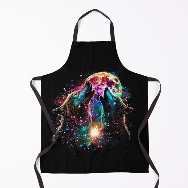 Item preview, Howling Wolves Moon Art – Dark Spectrum Galaxy Spirit Design designed and sold by PSYNOVA.