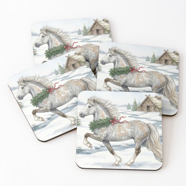 Item preview, Festive Icelandic Horse in Winter Landscape designed and sold by CentauriArt.