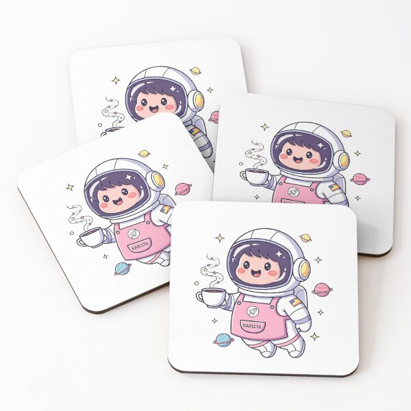 Item preview, Cute Space Barista – Kawaii Coffee Astronaut Art designed and sold by Pluto ⭐️.