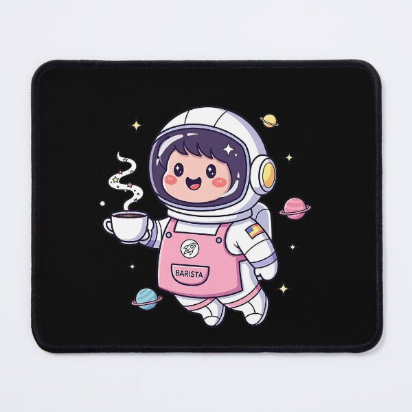 Item preview, Cute Space Barista – Kawaii Coffee Astronaut Art designed and sold by Pluto ⭐️.