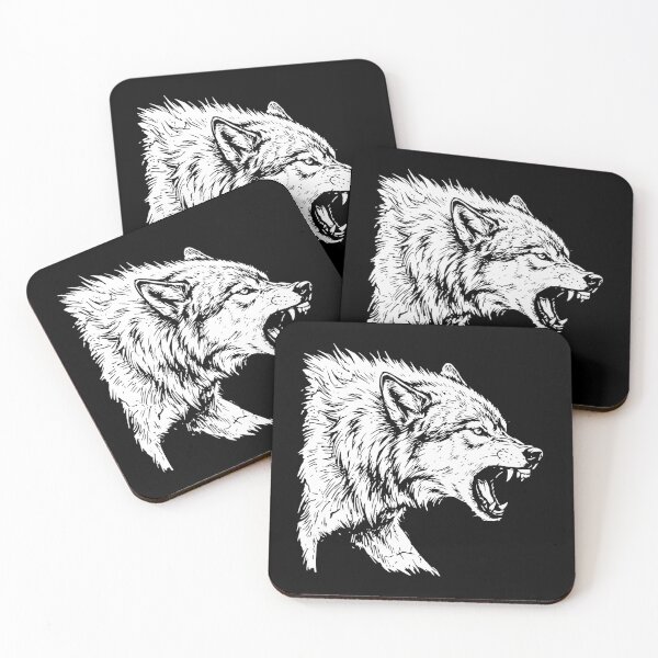 Item preview, Roaring Wolf Sketch Raw Minimalist Line Art designed and sold by EvrmoodCo.