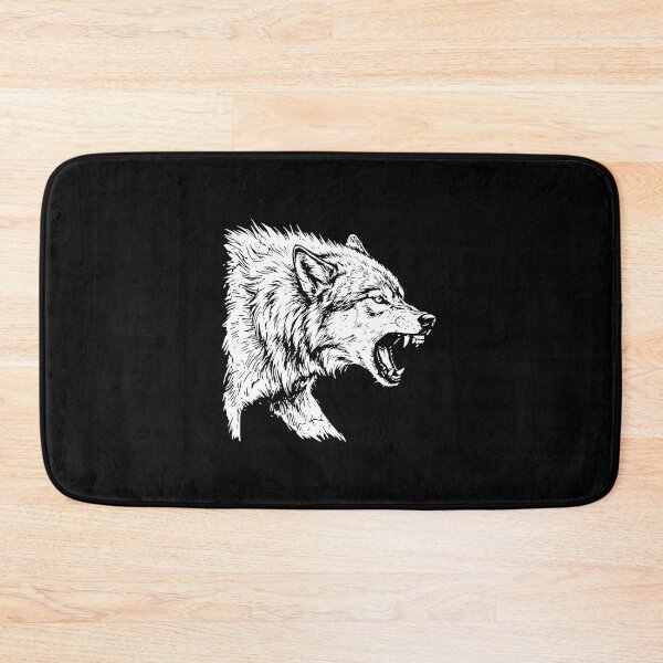 Item preview, Roaring Wolf Sketch Raw Minimalist Line Art designed and sold by EvrmoodCo.