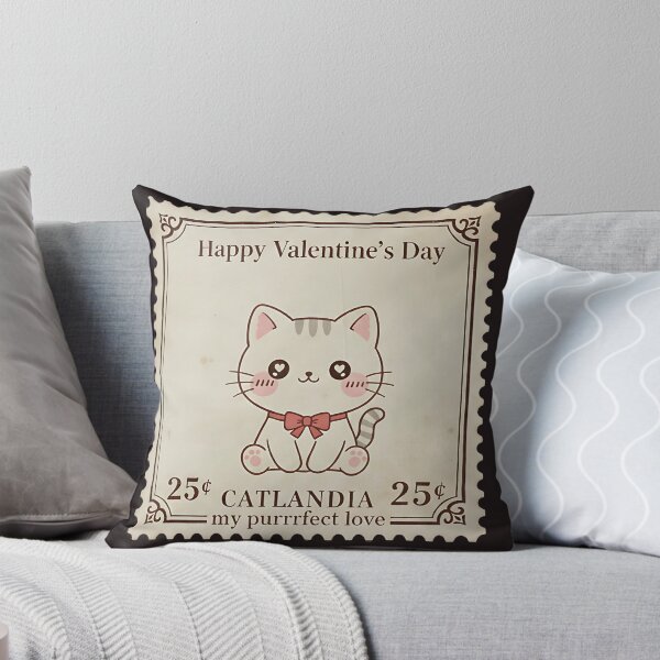Item preview, Catlandia – My Purrfect Love Valentine Stamp designed and sold by CuteKats.