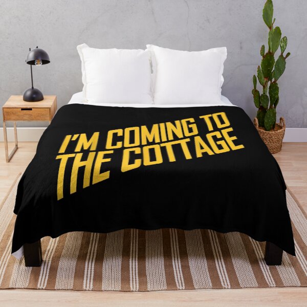 Item preview, I Am Coming To The Cottage Bold Yellow Slanted Typography Design designed and sold by DienesAngele.