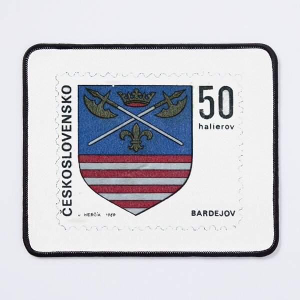 Item preview, Czech Republic Bardejov Shield Vintage Postage Stamp designed and sold by red-amber65.