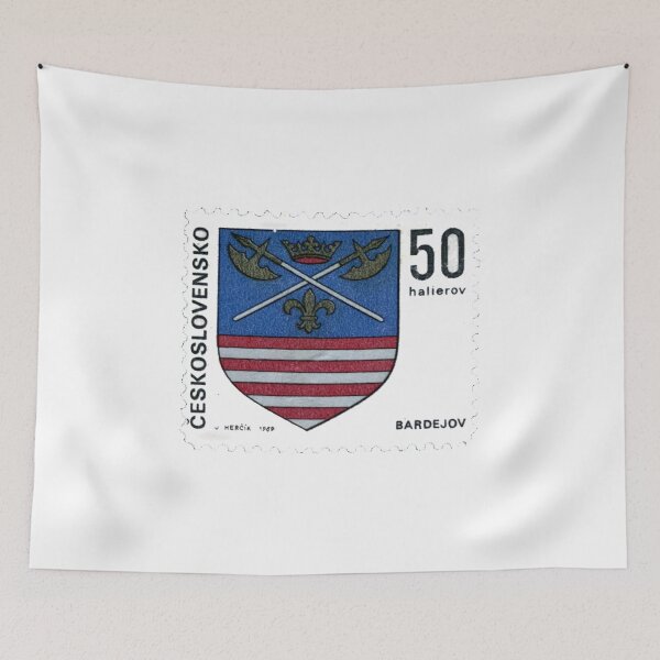 Item preview, Czech Republic Bardejov Shield Vintage Postage Stamp designed and sold by red-amber65.