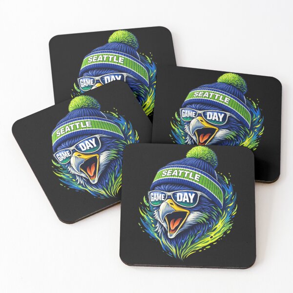 Item preview, Seattle Game Day Hawk in Beanie designed and sold by margamPagenberg.