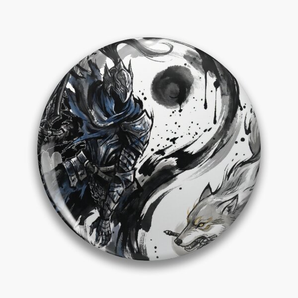 Item preview, Knight & Great Wolf Eternal Companion Fan Merch Yin Yang designed and sold by Senpaiwaves.