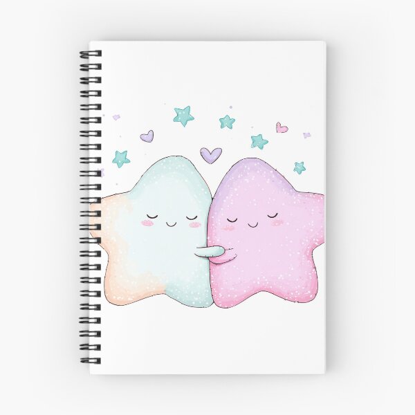 Item preview, Celestial Star Hug Kawaii Pastel Valentine's Day Couple designed and sold by BigStar-Cart.