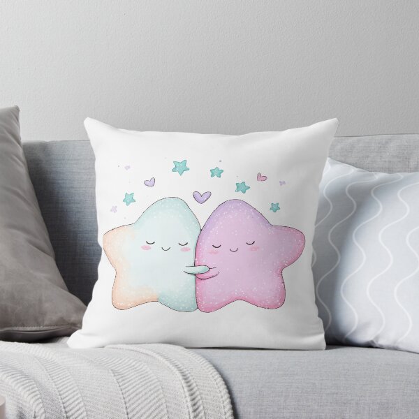 Item preview, Celestial Star Hug Kawaii Pastel Valentine's Day Couple designed and sold by BigStar-Cart.