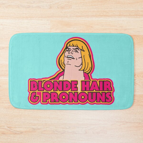 Item preview, Blonde hair and pronouns designed and sold by remerasnerdas.