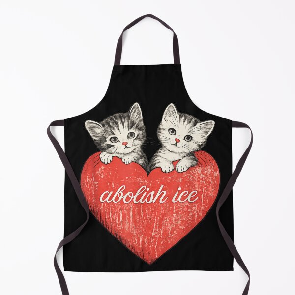 Item preview, Two Cute Kittens Peeking From Red Heart With Social Activism Message designed and sold by LizzyKeiko.