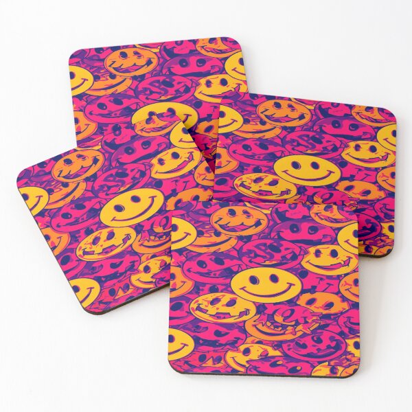 Item preview, Graphic Smiley Distortion Pattern with Y2K Vibe designed and sold by mari0n980.