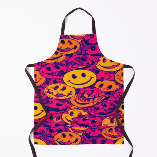Item preview, Graphic Smiley Distortion Pattern with Y2K Vibe designed and sold by mari0n980.