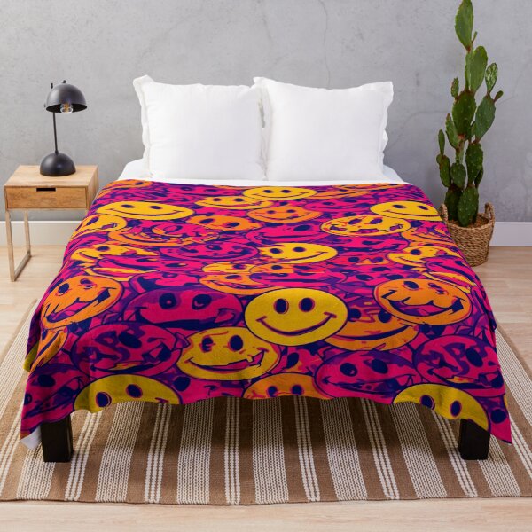Item preview, Graphic Smiley Distortion Pattern with Y2K Vibe designed and sold by mari0n980.