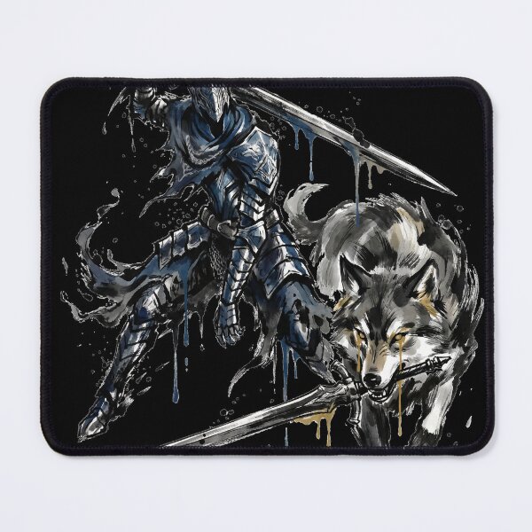 Item preview, Loyal Abyss Knight & Great Wolf Eternal Companion Fan Merch Yin Yang designed and sold by Senpaiwaves.