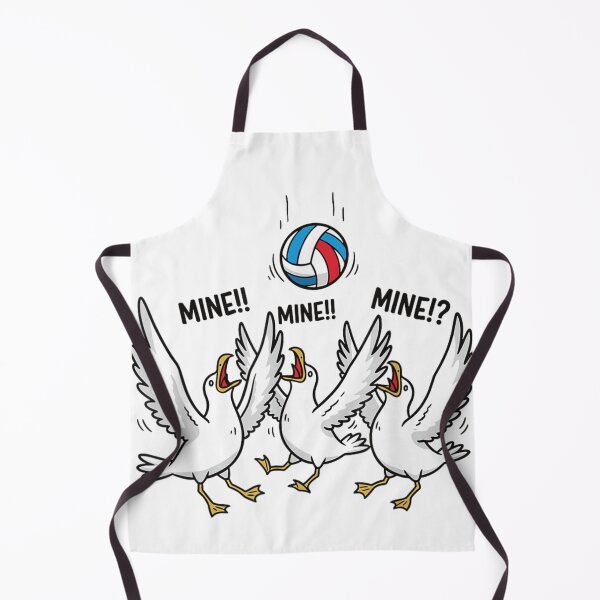Item preview, Funny Seagulls Shouting Mine While Chasing A Colorful Volleyball Sports Art designed and sold by RenettaFunky.