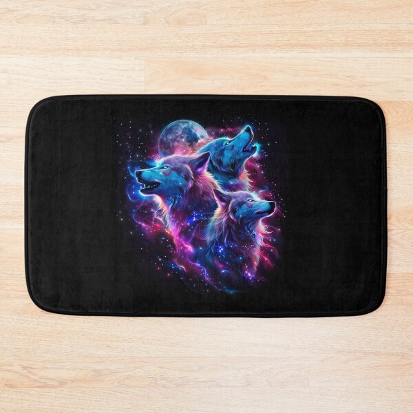 Item preview, Three Wolves Moon Art – Dark Spectrum Galaxy Wolf Design designed and sold by PSYNOVA.