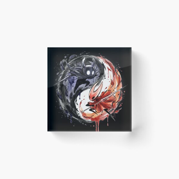 Item preview, YinYang Hollow Knight Silksong Ghost vs Hornet Retro Tee | Hornet Vaporwave Neon Sunset Hoodie | Synthwave Metroidvania Gaming Sticker designed and sold by Senpaiwaves.