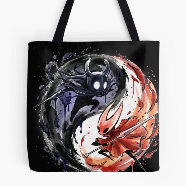 Item preview, YinYang Hollow Knight Silksong Ghost vs Hornet Retro Tee | Hornet Vaporwave Neon Sunset Hoodie | Synthwave Metroidvania Gaming Sticker designed and sold by Senpaiwaves.