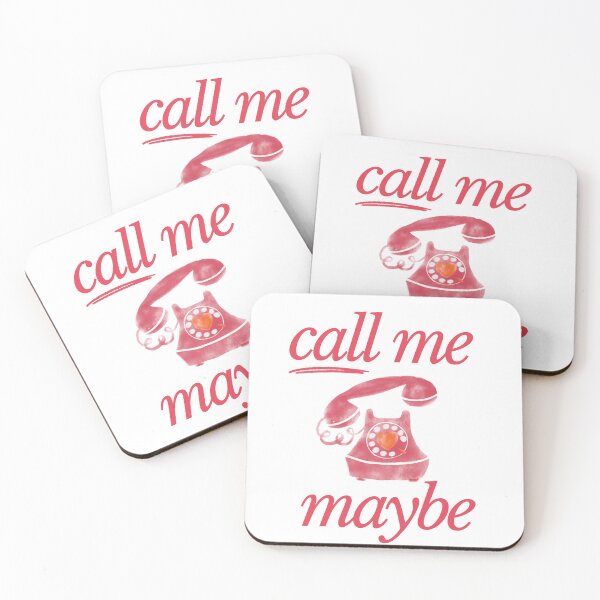 Item preview, Retro "Call Me Maybe" Rotary Phone Art, Vintage Red Telephone Heart Graphic designed and sold by AbstractRevival.