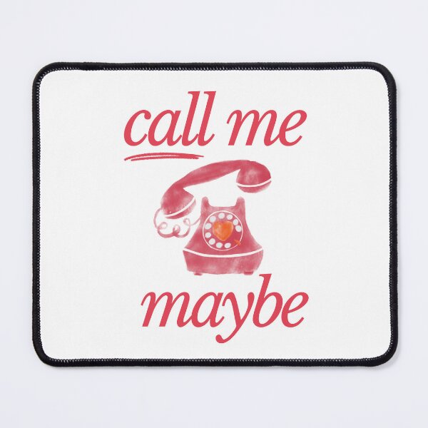 Item preview, Retro "Call Me Maybe" Rotary Phone Art, Vintage Red Telephone Heart Graphic designed and sold by AbstractRevival.