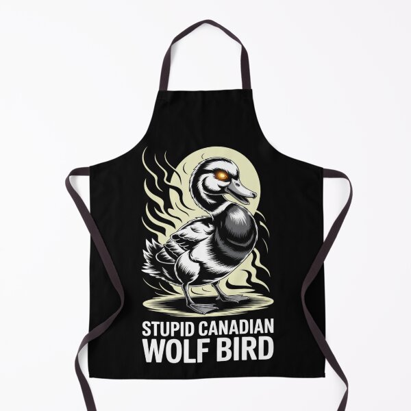 Item preview, Stupid Canadian Wolf Bird - Ominous Standing Pose Moonlit Design designed and sold by DarylWelsh2024.