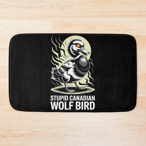 Item preview, Stupid Canadian Wolf Bird - Ominous Standing Pose Moonlit Design designed and sold by DarylWelsh2024.