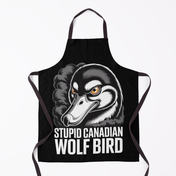 Item preview, Stupid Canadian Wolf Bird - Cunning Side Glance Smoky Portrait Design designed and sold by DarylWelsh2024.
