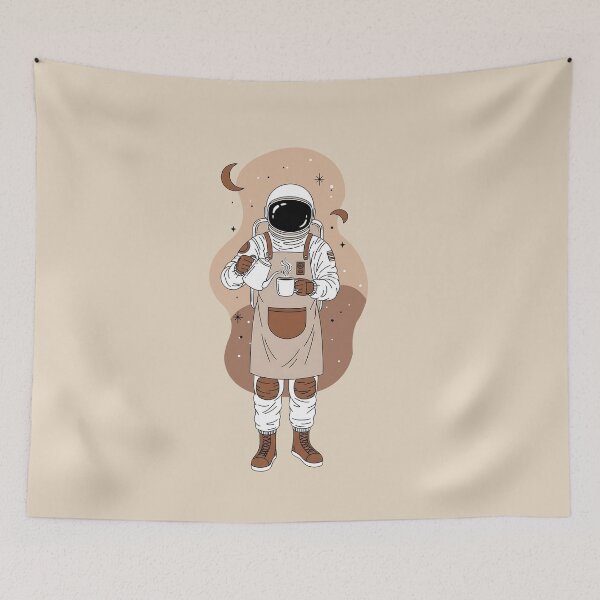 Item preview, Space Barista – Minimal Coffee Astronaut Art designed and sold by Pluto ⭐️.