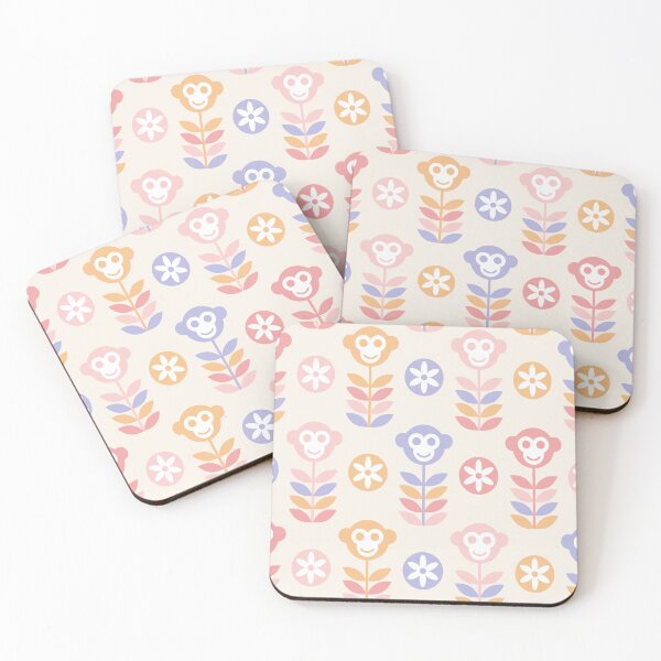 Item preview, Monkeys and Flowers on Light Yellow designed and sold by Pinkdeer Designs.
