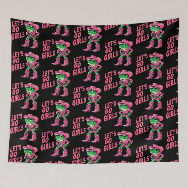 Item preview, Let's Go Girls Cowboy Frog Pink Boots designed and sold by TeeARTHY.