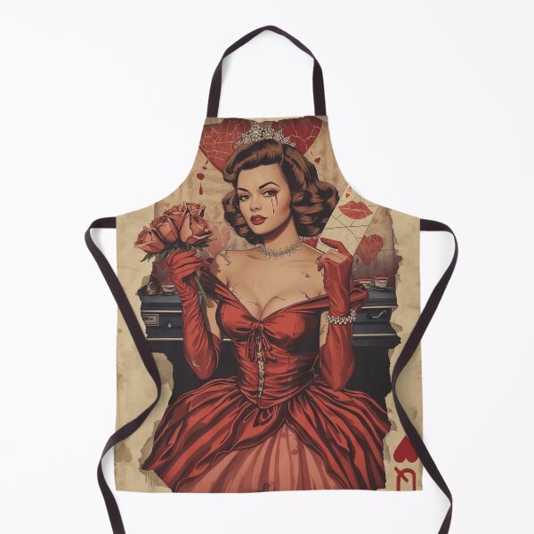 Item preview, Queen of Hearts Grunge 50s Pin-Up Playing Card | Sad Prom Queen | Vintage Heartbreak Aesthetic Art designed and sold by MissSaylor.