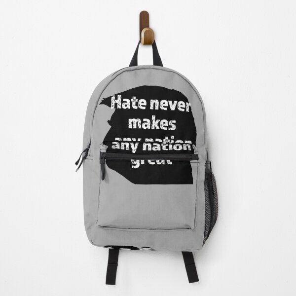 Item preview, Hate Never Makes Any Nation Great - Anti-Hate Political Silhouette designed and sold by Mad-by-The-O.