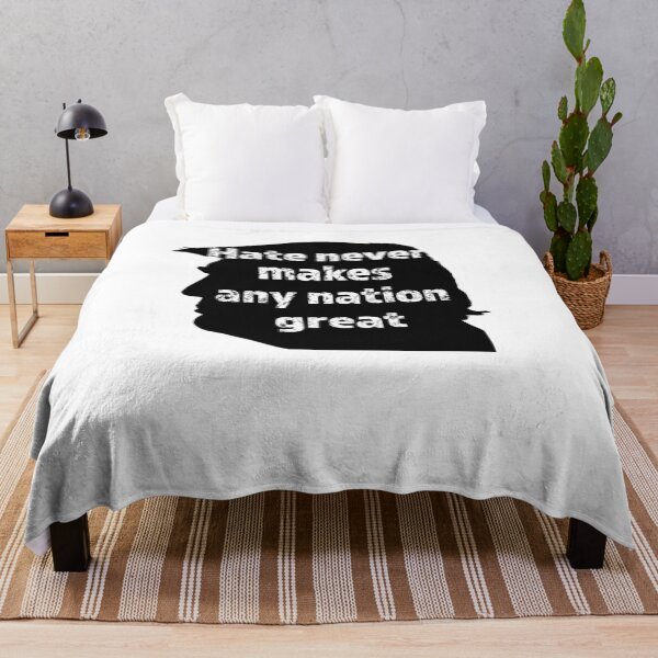 Item preview, Hate Never Makes Any Nation Great - Anti-Hate Political Silhouette designed and sold by Mad-by-The-O.