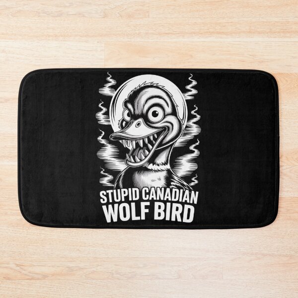 Item preview, Stupid Canadian Wolf Bird - Maniacal Laughing Moon Halo Design designed and sold by DarylWelsh2024.