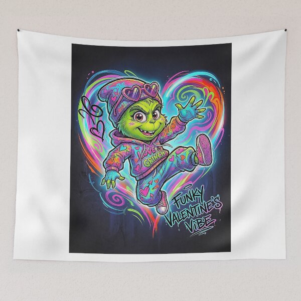 Item preview, Baby Grinch Funky Valentine Vibes designed and sold by JaaGo PopLab.