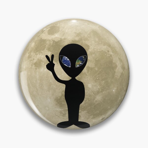 Item preview, Alien Full Moon Extra Terrestrial Visitor Peace designed and sold by Carl's Clothing.