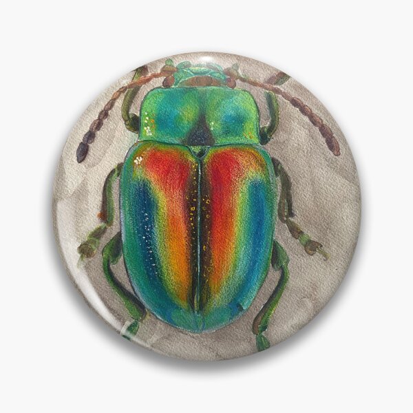 Item preview, Rainbow Beetle, Watercolor Insect Illustration designed and sold by WovenInEarth.