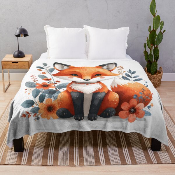 Item preview, Whimsical Floral Fox Illustration – AI Generated designed and sold by Creative Closeup.