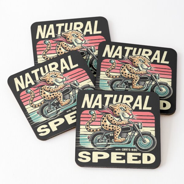 Item preview, Leopard Motorcycle Retro - Natural Speed Cartoon Mascot designed and sold by Zoo-Moo.