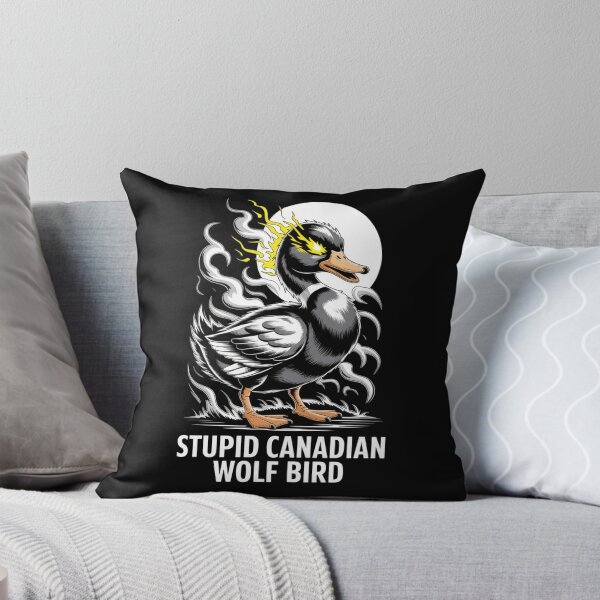 Item preview, Stupid Canadian Wolf Bird - Epic Flame Eyes Standing Hero Design designed and sold by DarylWelsh2024.