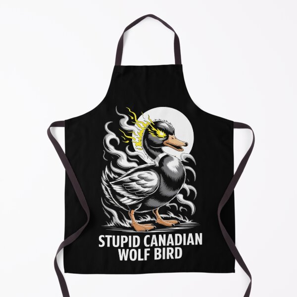 Item preview, Stupid Canadian Wolf Bird - Epic Flame Eyes Standing Hero Design designed and sold by DarylWelsh2024.